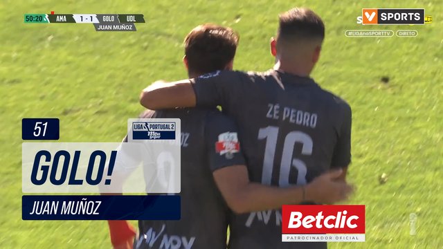 GOLO! U. Leiria, Juan Muñoz aos 51', Amarante 1-1 U. Leiria