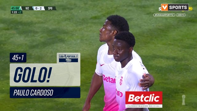GOLO! Sporting CP B, Paulo Cardoso aos 45'+1', Vizela 0-2 Sporting CP B