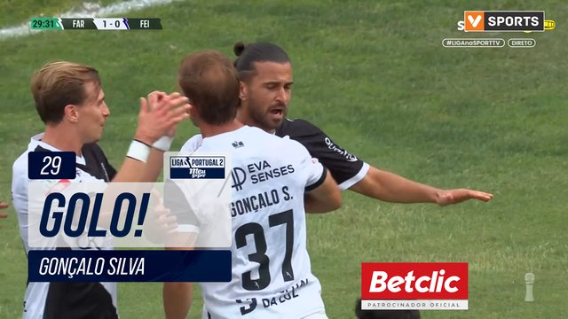 GOLO! Farense, Gonçalo Silva aos 29', Farense 1-0 Feirense