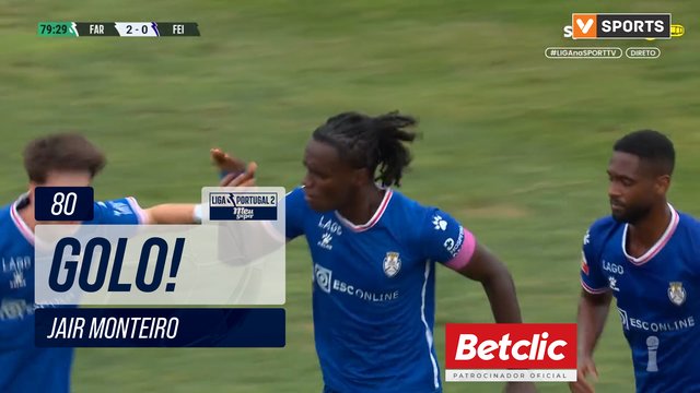 GOLO! Feirense, Jair Monteiro aos 80', Farense 2-1 Feirense
