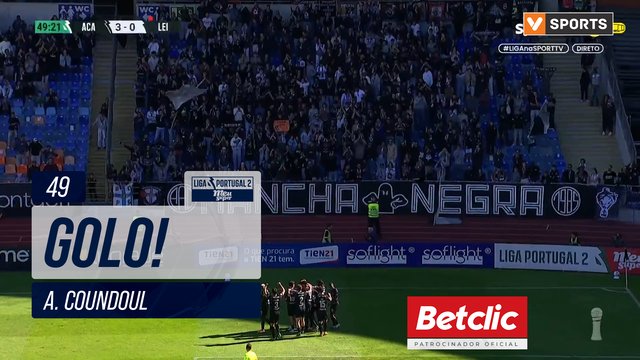 GOLO! A. Académica, A. Coundoul aos 49', A. Académica 3-0 Leixões