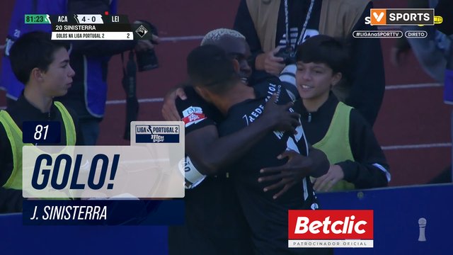 GOLO! A. Académica, J. Sinisterra aos 81', A. Académica 4-0 Leixões