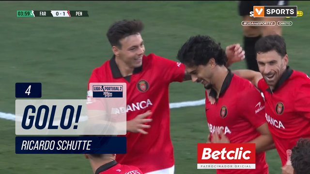 GOLO! Penafiel, Ricardo Schutte aos 4', Farense 0-1 Penafiel