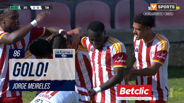 GOLO! AFS, Jorge Meireles aos 86', AFS 2-0 Tondela
