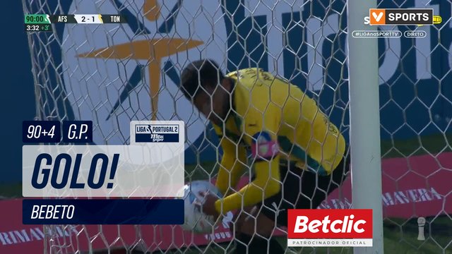 GOLO! Tondela, Bebeto aos 90'+4', AFS 2-1 Tondela