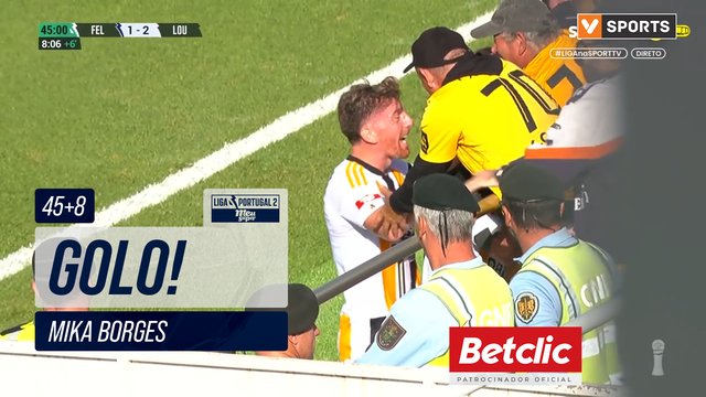 GOLO! Lourosa FC, Mika Borges aos 45'+8', Felgueiras 1-2 Lourosa FC