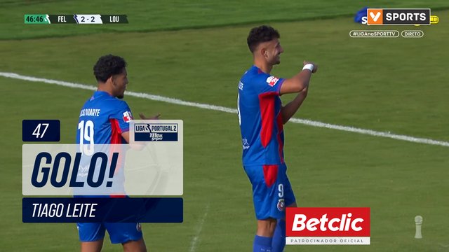 GOLO! Felgueiras, Tiago Leite aos 47', Felgueiras 2-2 Lourosa FC