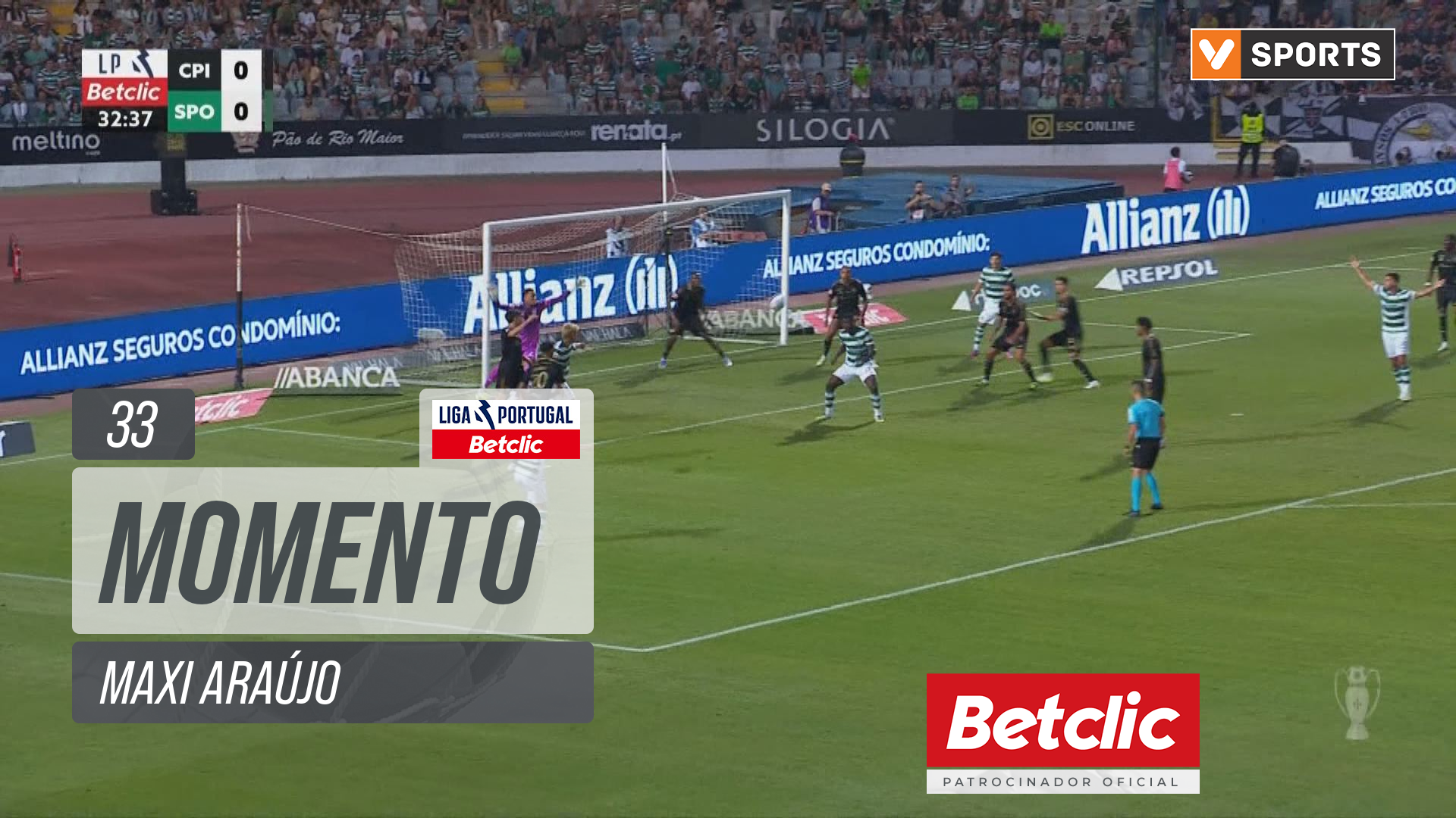 Sporting, Jogada, Maxi Araújo aos 33'