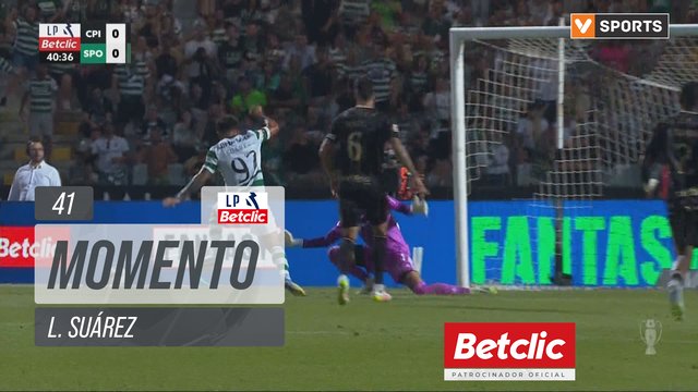 Sporting, Jogada, L. Suárez aos 41'