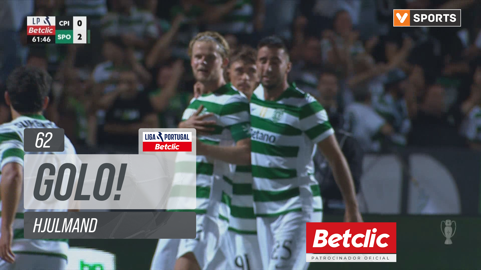 GOLO! Sporting, Hjulmand aos 62', Casa Pia 0-2 Sporting