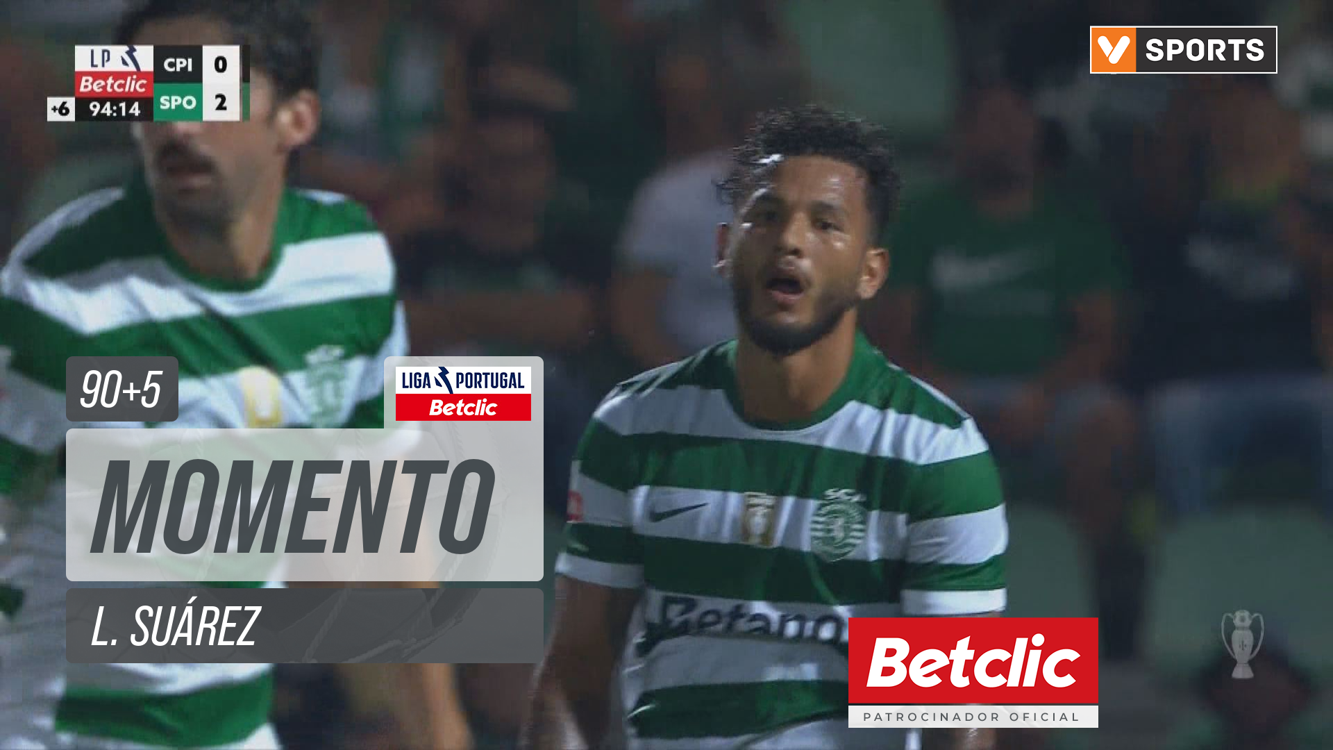 Sporting, Jogada, L. Suárez aos 90'+5'