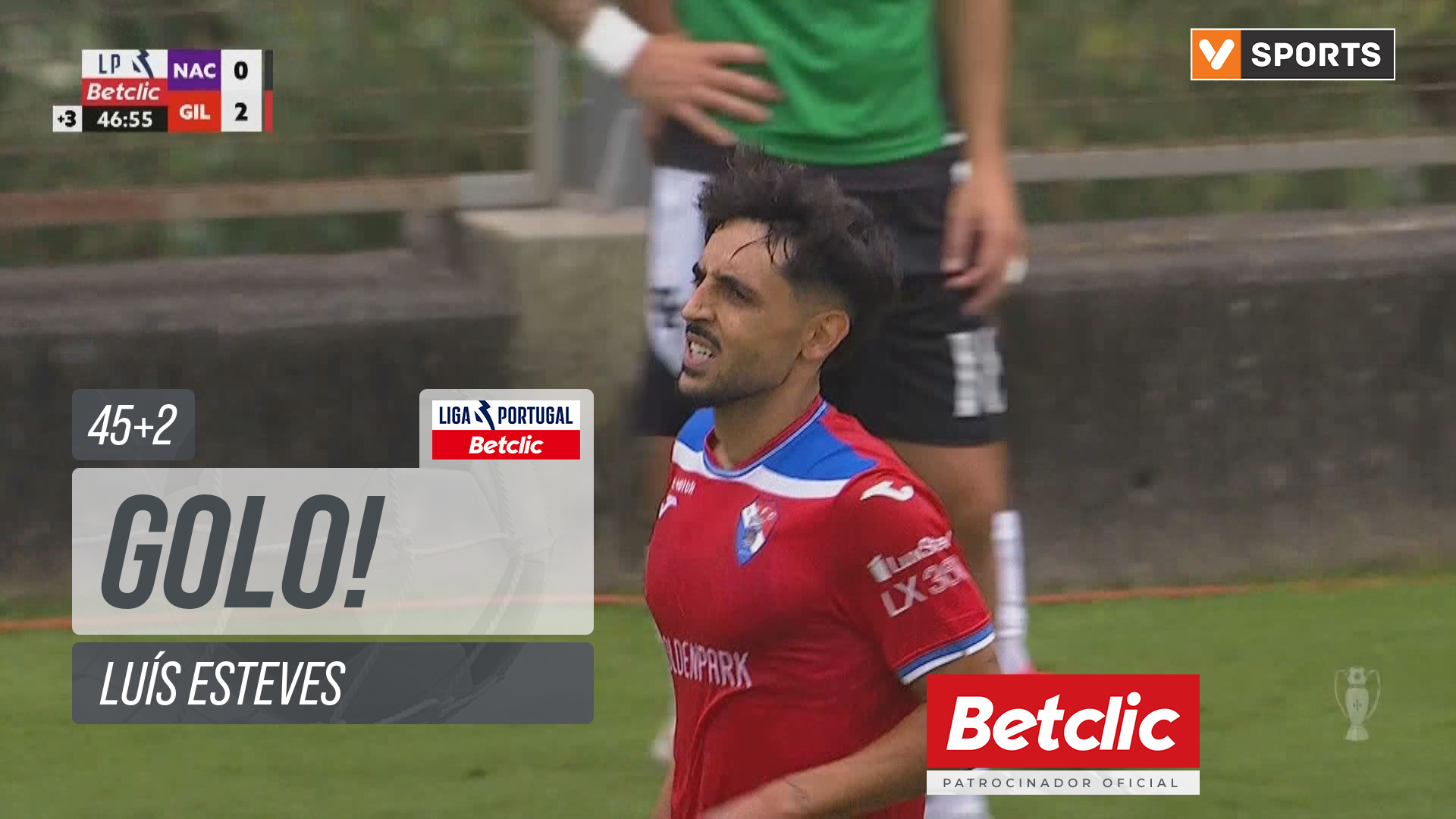 GOLO! Gil Vicente, Luís Esteves aos 45'+2', Nacional 0-2 Gil Vicente