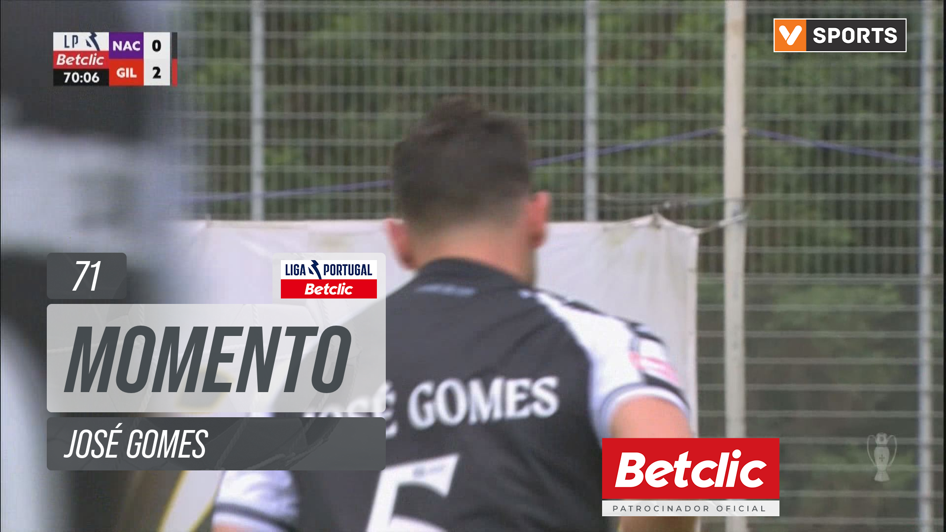 Nacional, Jogada, José Gomes aos 71'