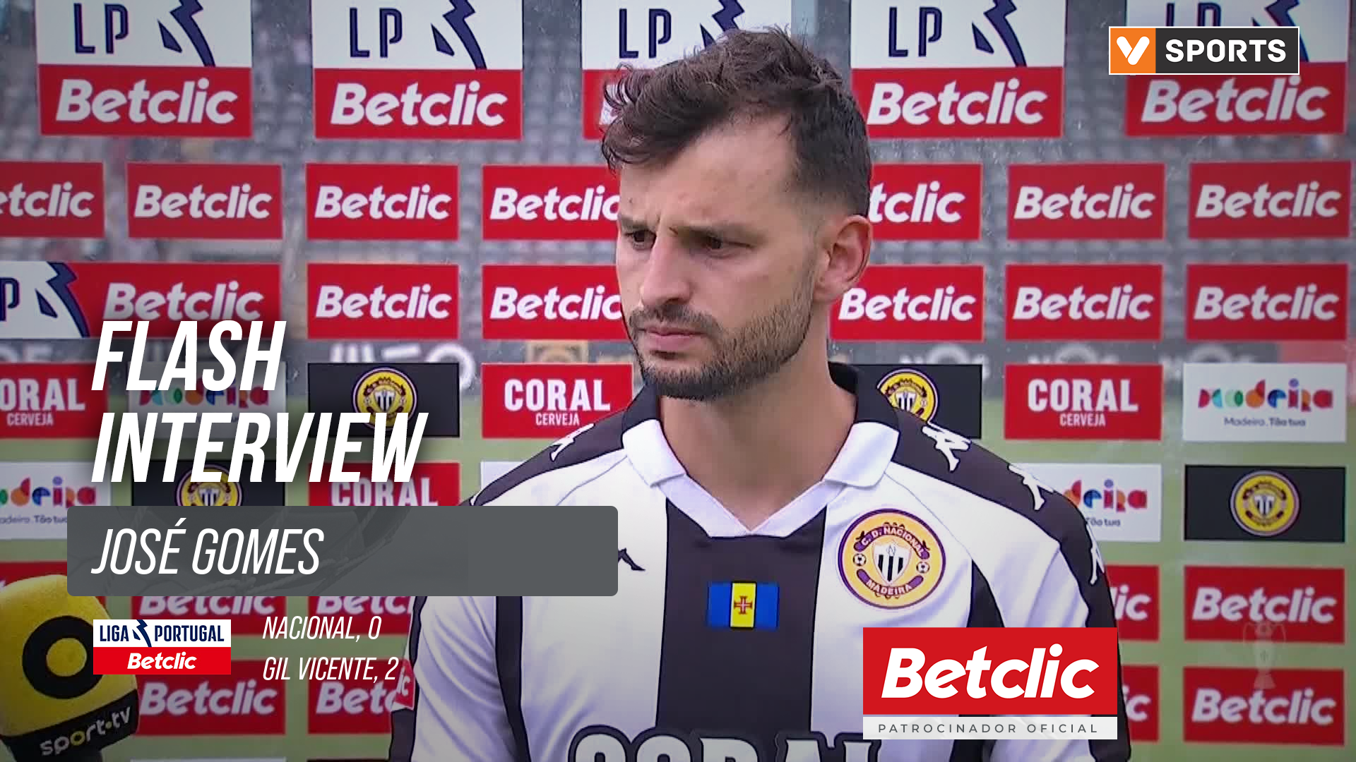Nacional x Gil Vicente: José Gomes
