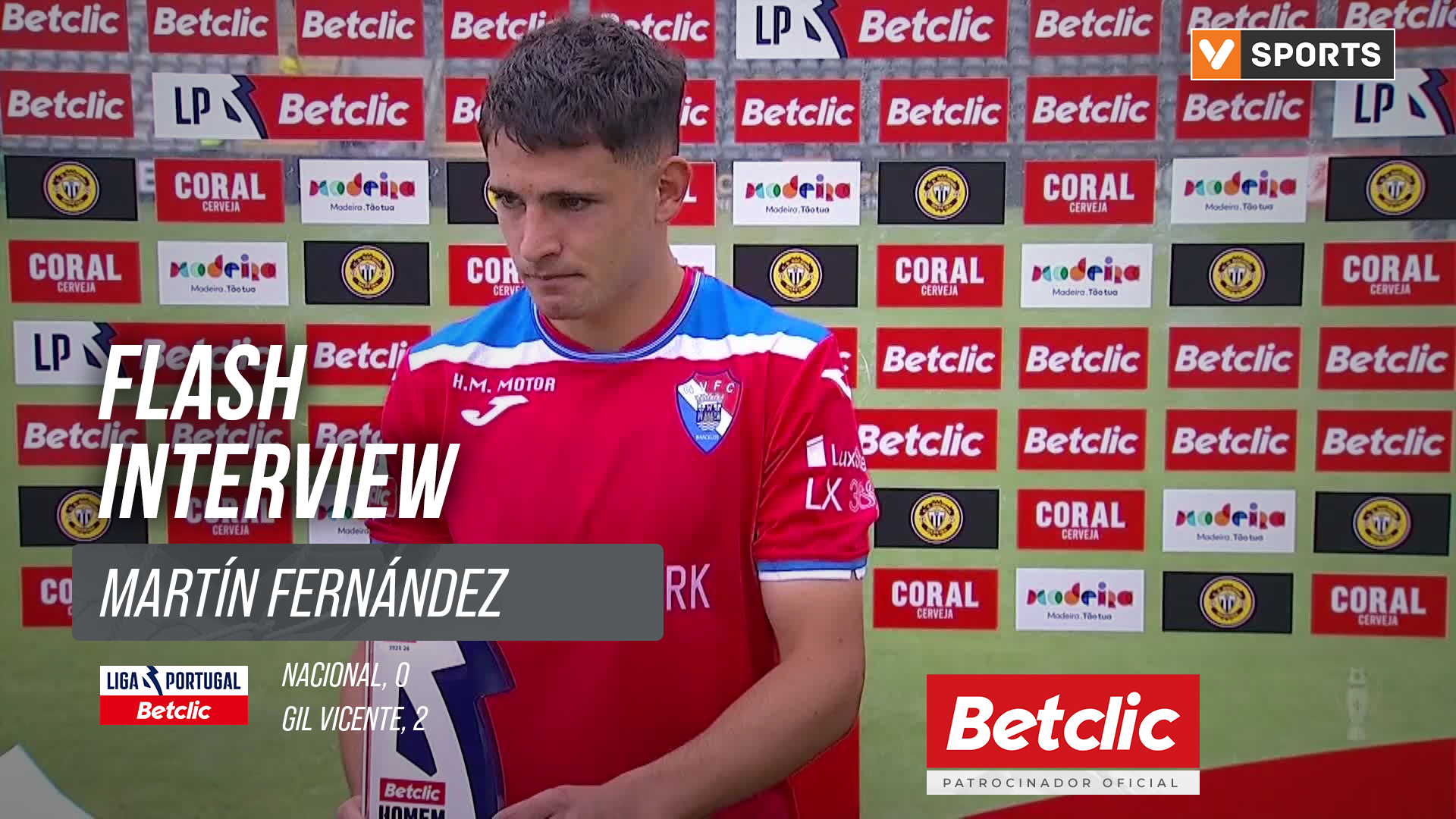 Nacional x Gil Vicente: Martín Fernández
