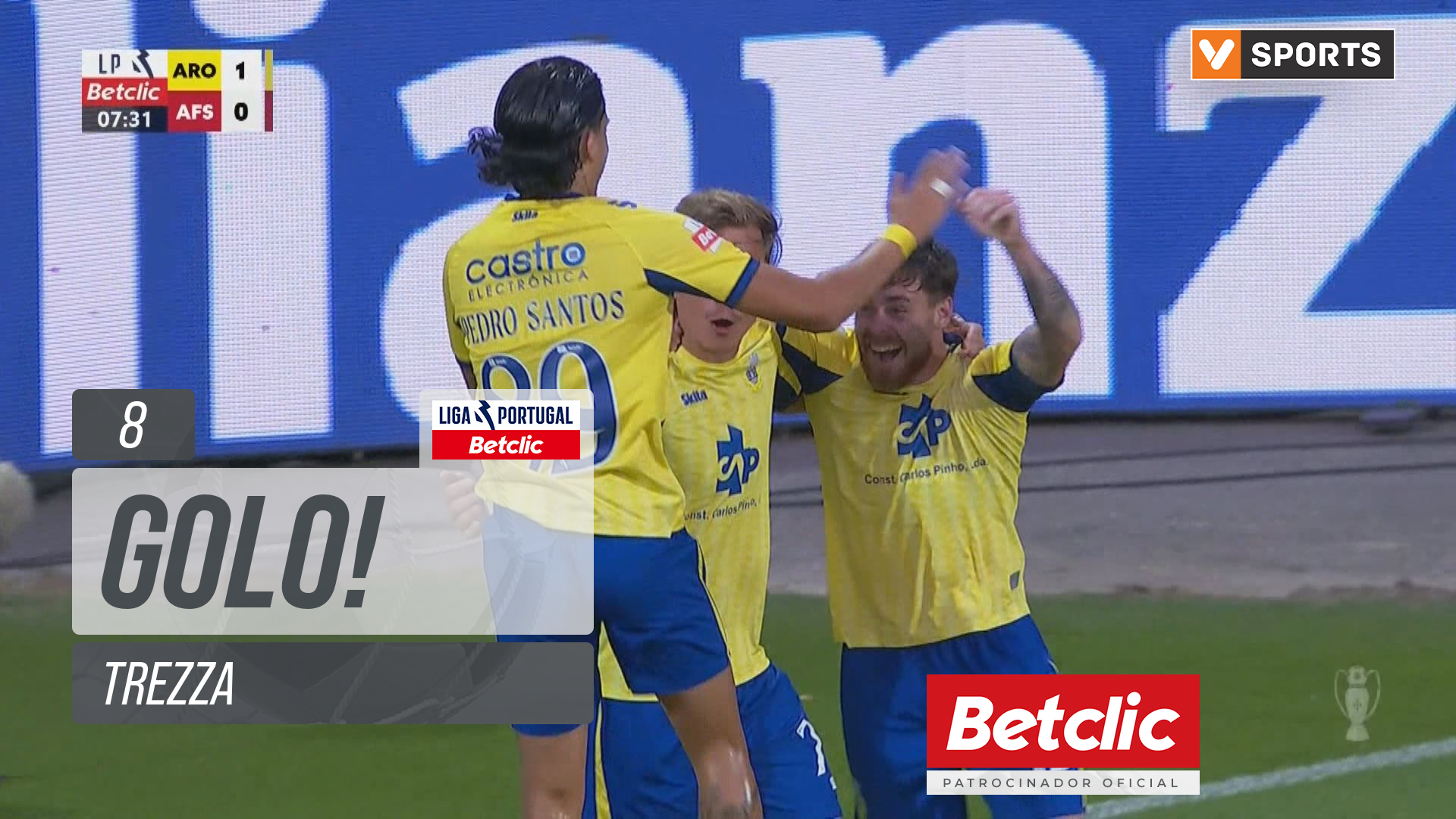 GOLO! Arouca, Trezza aos 8', Arouca 1-0 AVS