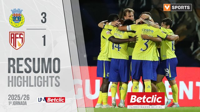 Liga Portugal Betclic (1ªJ): Resumo Arouca 3-1 AVS