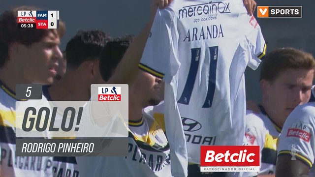 GOLO! Famalicão, Rodrigo Pinheiro aos 5', Famalicão 1-0 Santa Clara