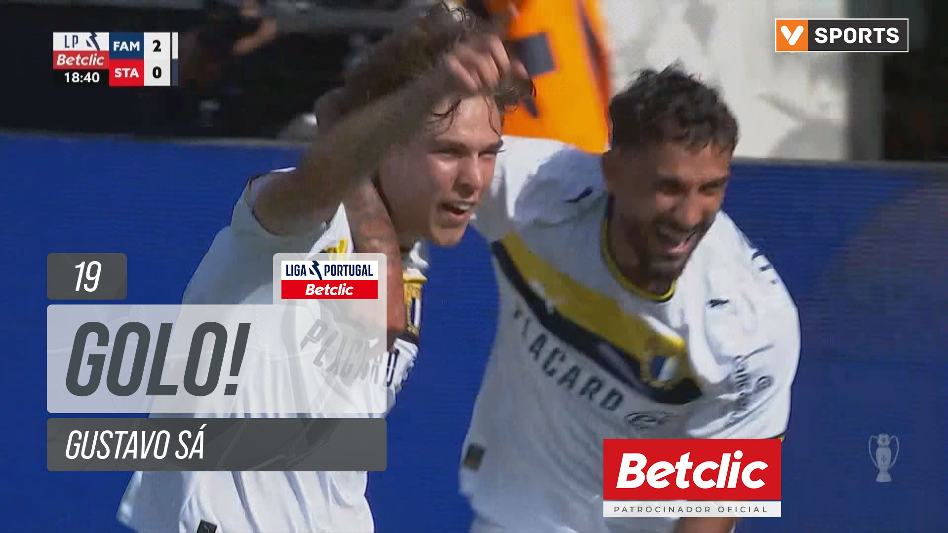 GOLO! Famalicão, Gustavo Sá aos 19', Famalicão 2-0 Santa Clara
