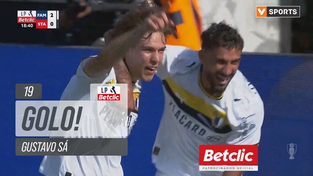 GOLO! Famalicão, Gustavo Sá aos 19', Famalicão 2-0 Santa Clara