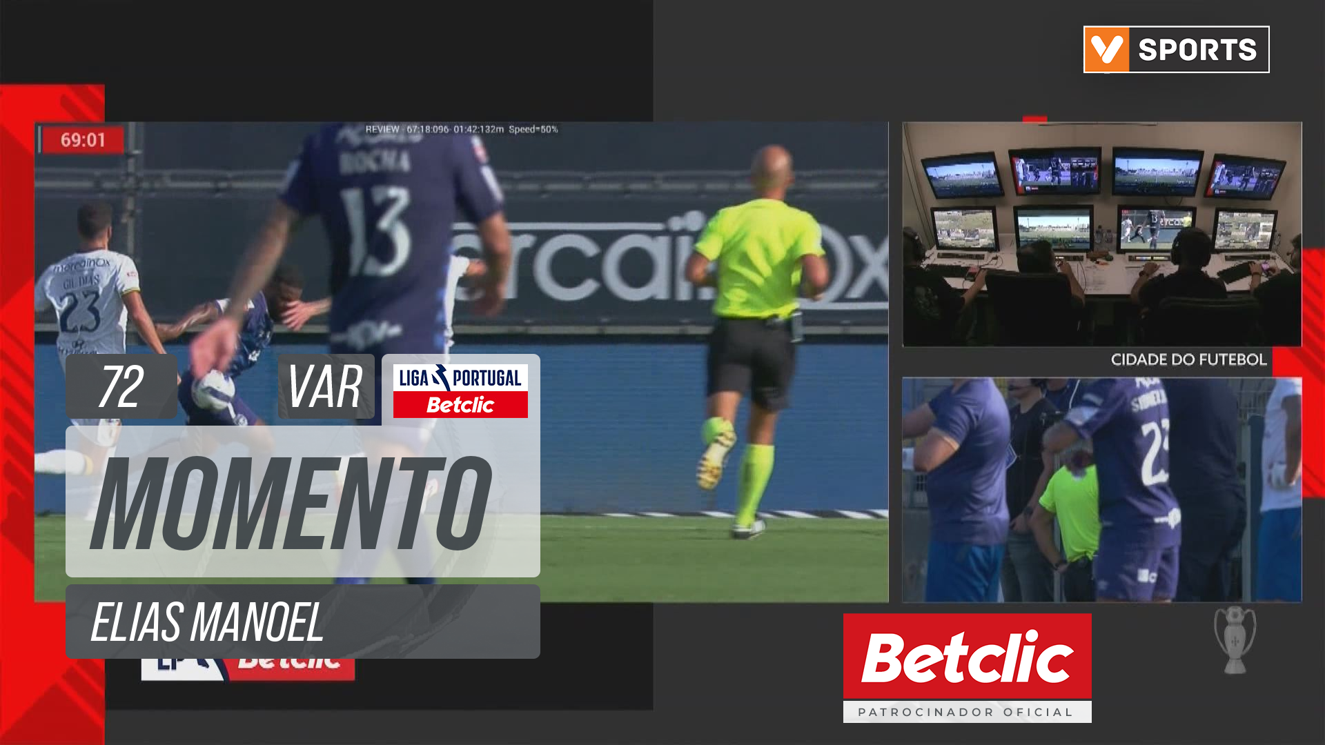 Santa Clara, Caso, Elias Manoel aos 72'