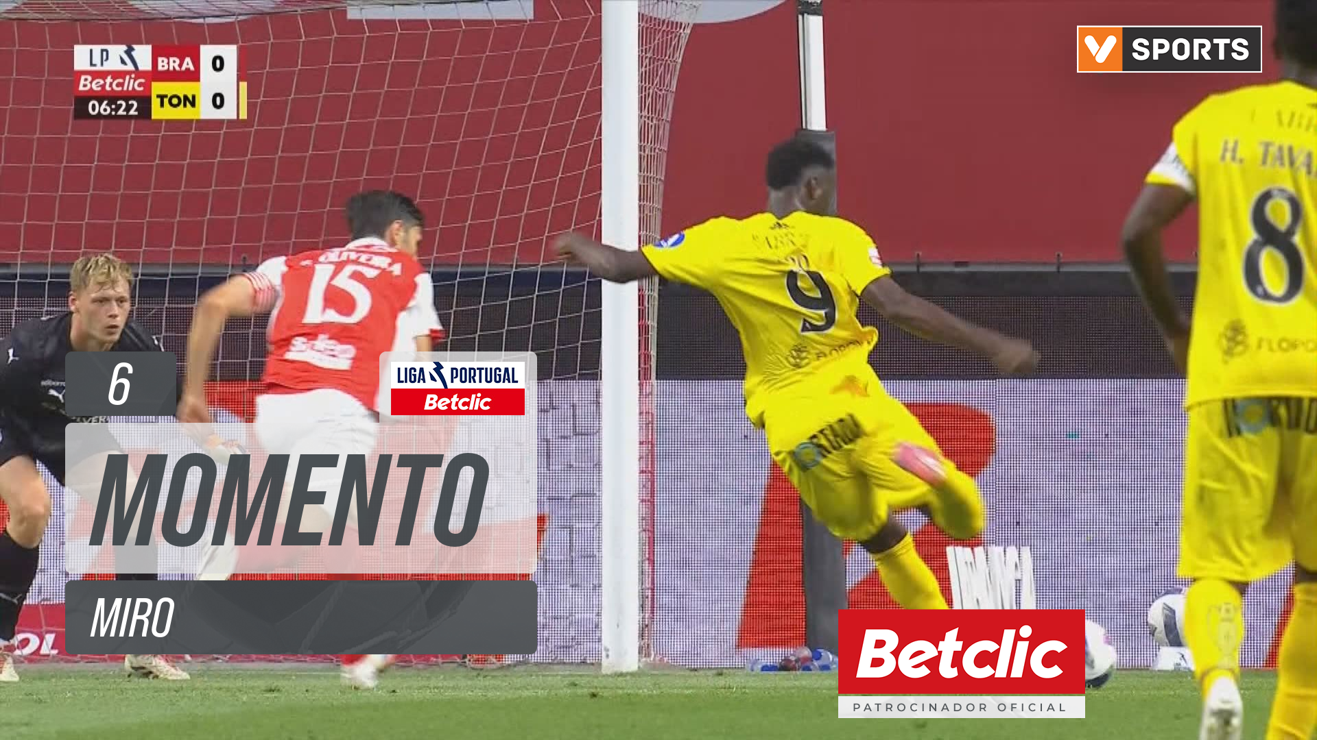 Tondela, Jogada, Miro aos 6'