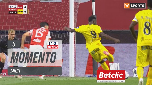 Tondela, Jogada, Miro aos 6'