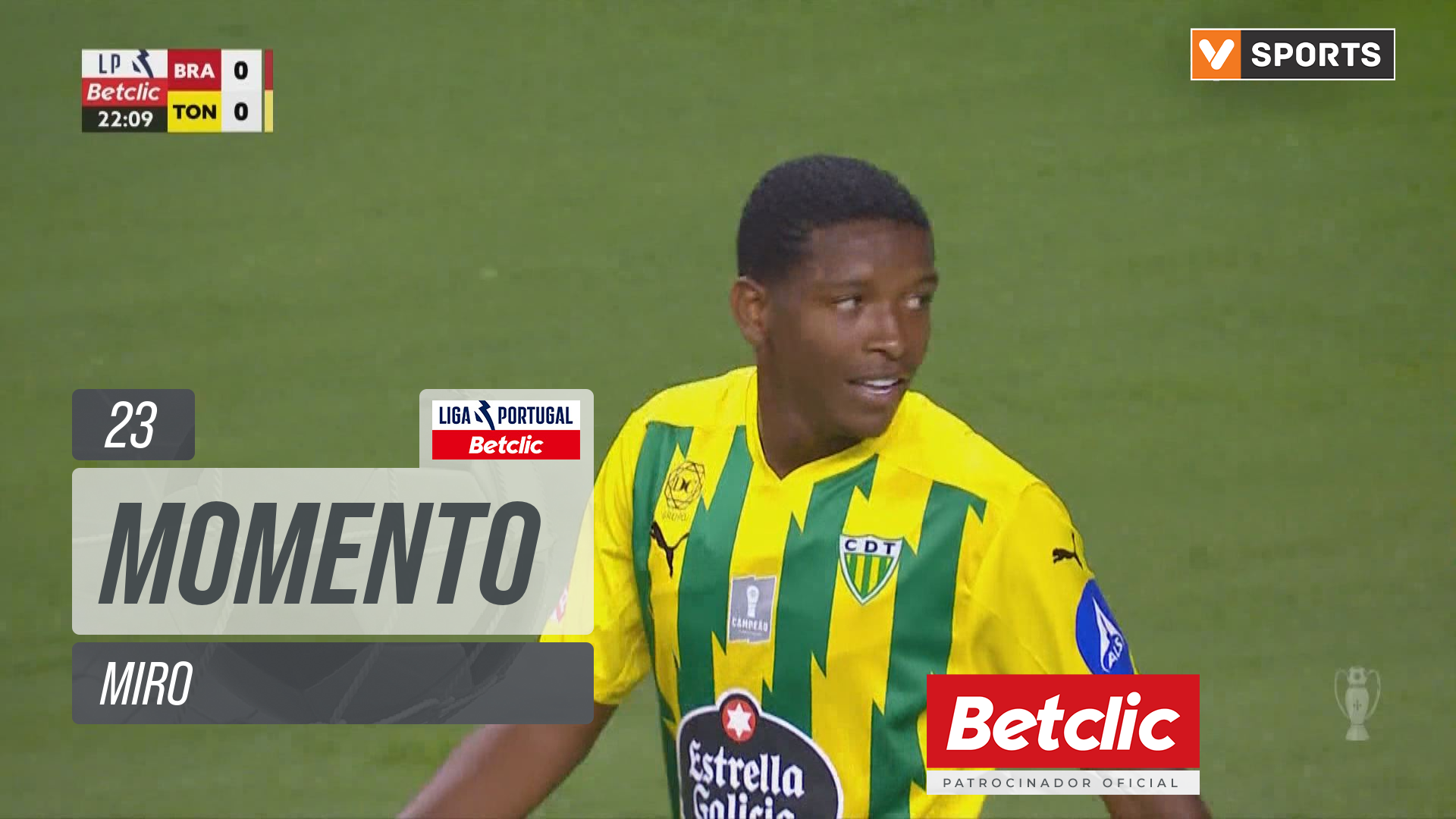 Tondela, Jogada, Miro aos 23'