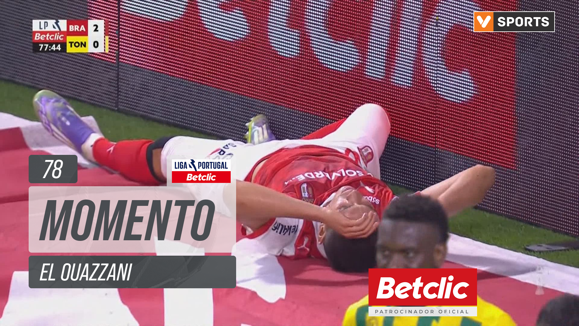 Braga, Jogada, El Ouazzani aos 78'