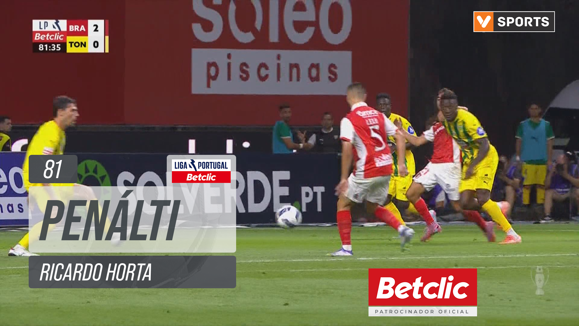 Braga, Penálti, Ricardo Horta aos 81'