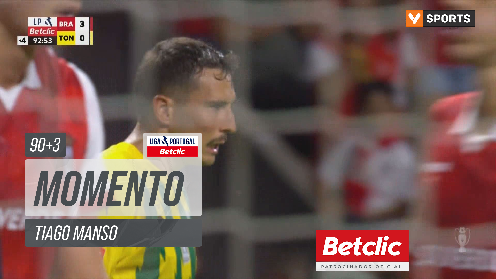 Tondela, Jogada, Tiago Manso aos 90'+3'