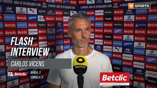 I Liga (#1) | Braga 3-0 Tondela: Flash Interview Carlos Vicens