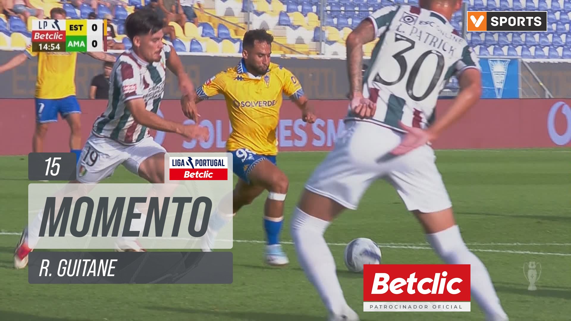 Estoril, Jogada, R. Guitane aos 15'