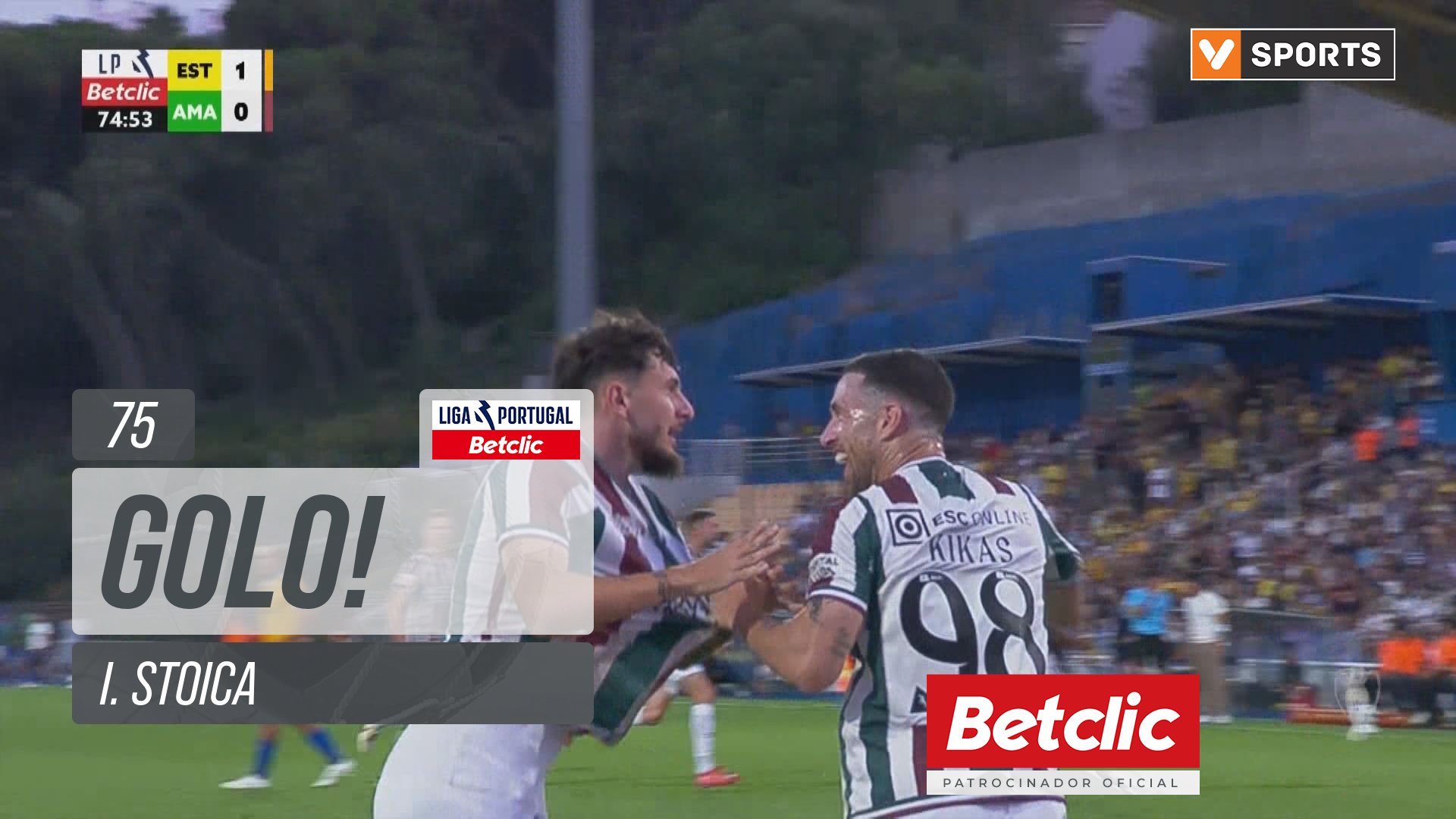 GOLO! Estrela Amadora, I. Stoica aos 75', Estoril 1-1 Estrela Amadora