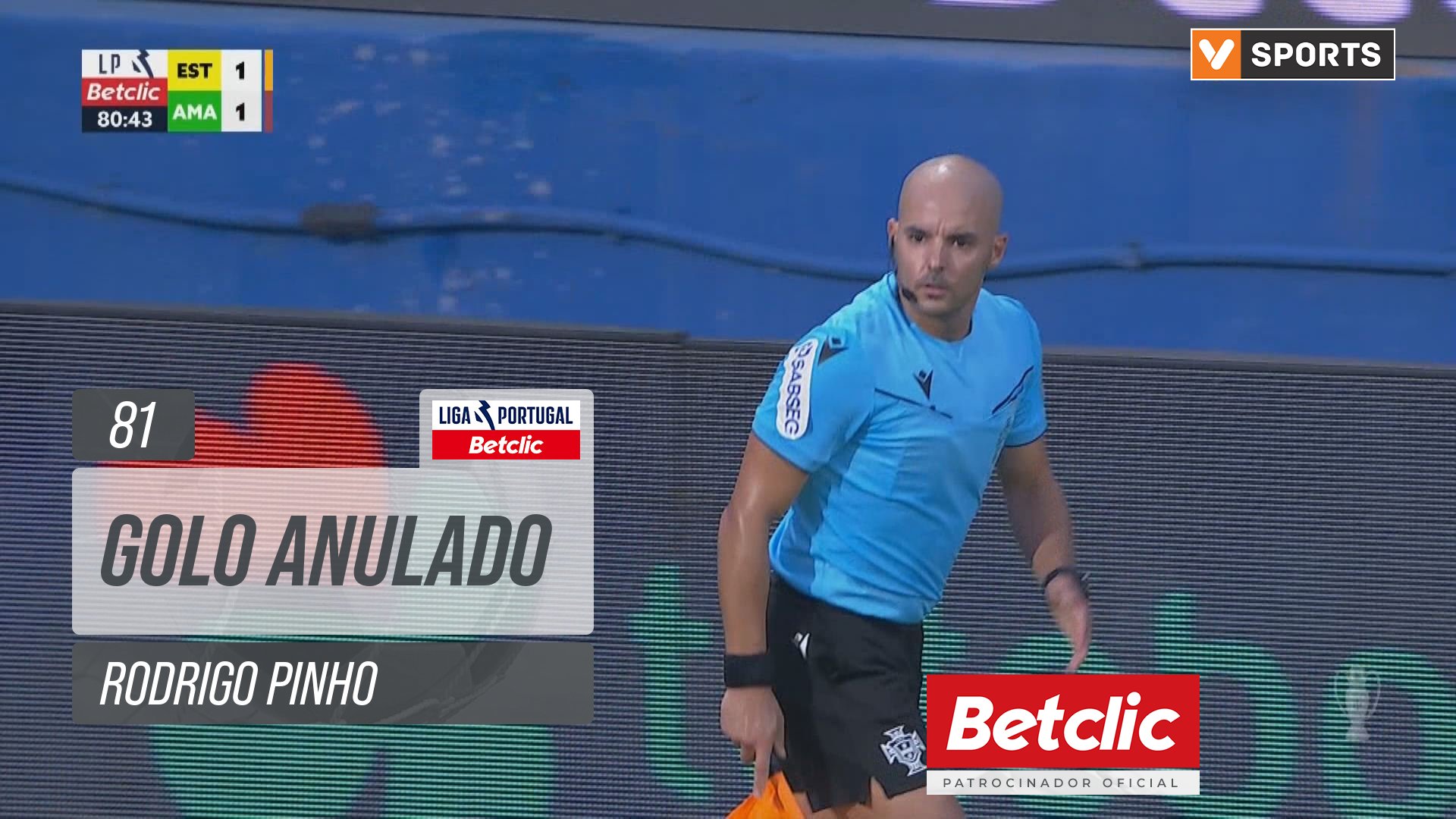 Estrela Amadora, Golo Anulado, Rodrigo Pinho aos 81'