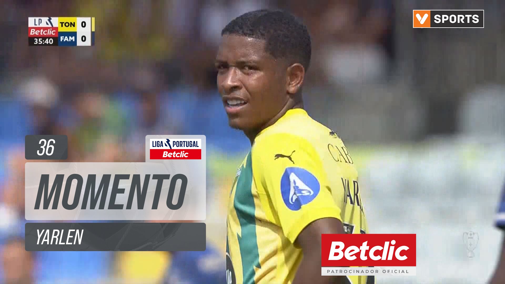 Tondela, Jogada, Yarlen aos 36'