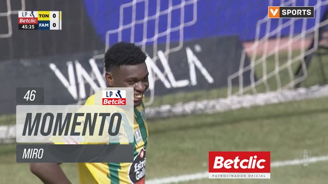 Tondela, Jogada, Miro aos 46'