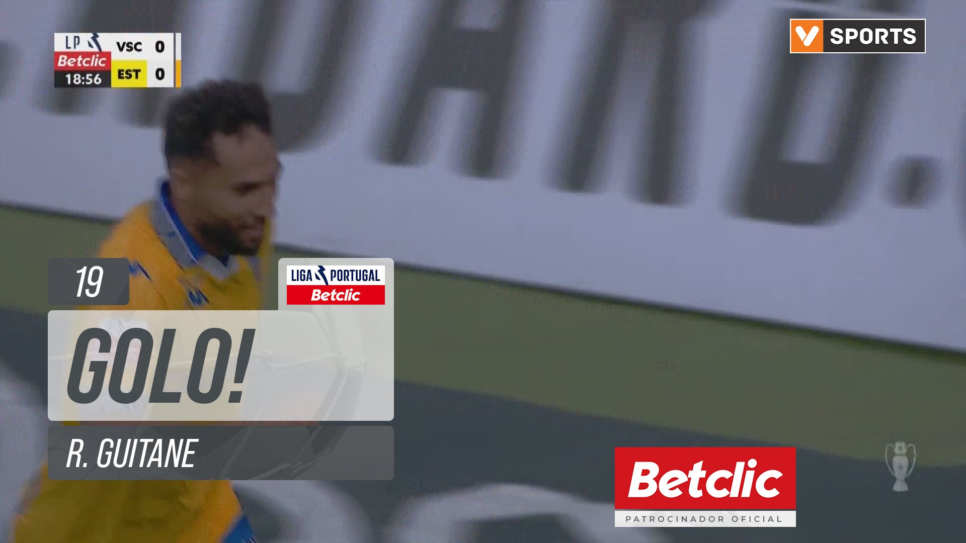 GOLO! Estoril, R. Guitane aos 19', Vitória SC 0-1 Estoril