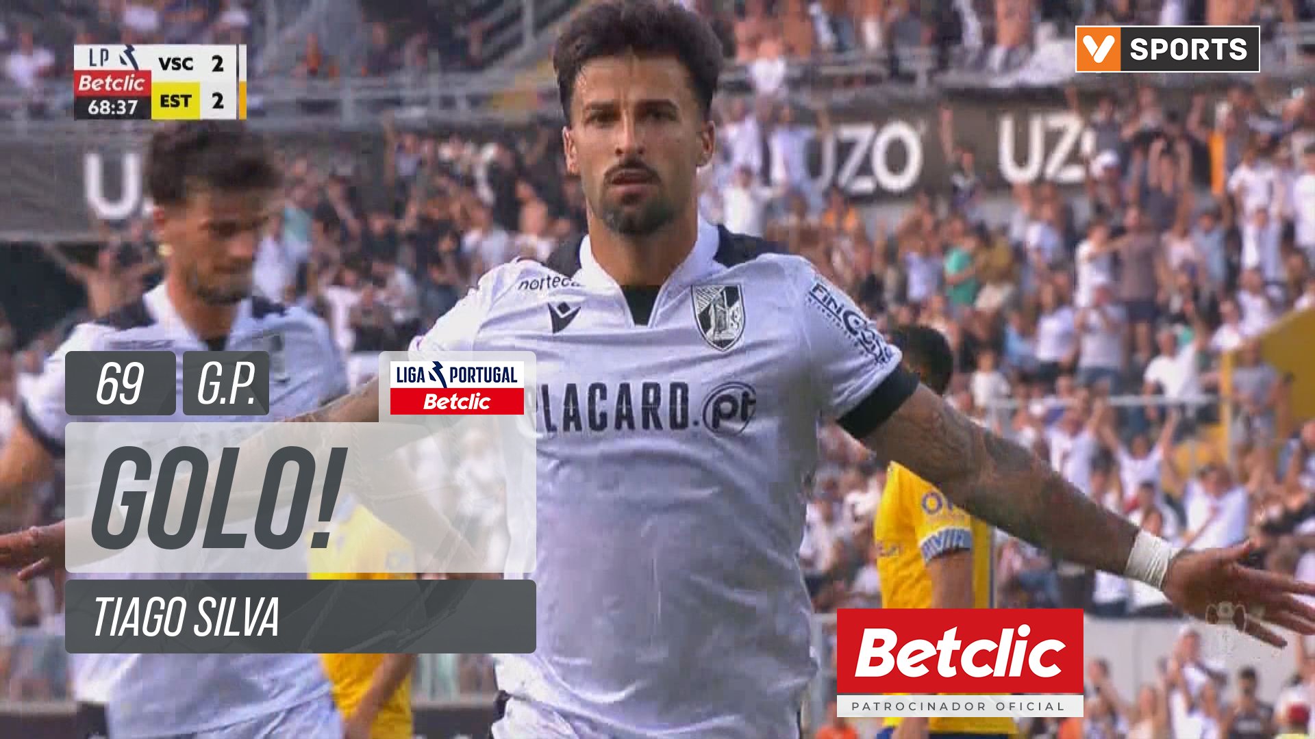 GOLO! Vitória SC, Tiago Silva aos 69', Vitória SC 3-2 Estoril