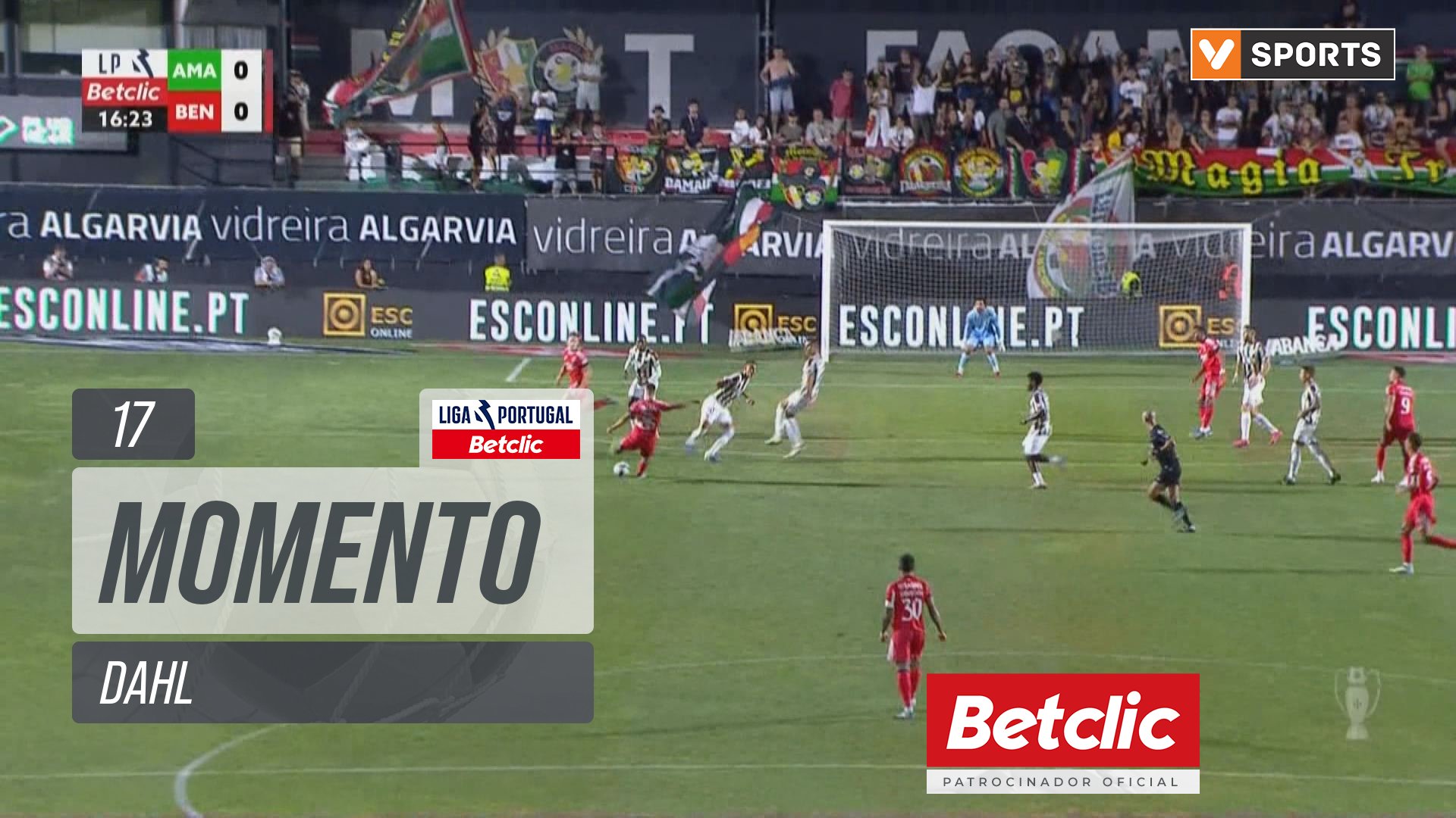 Benfica, Jogada, Dahl aos 17'