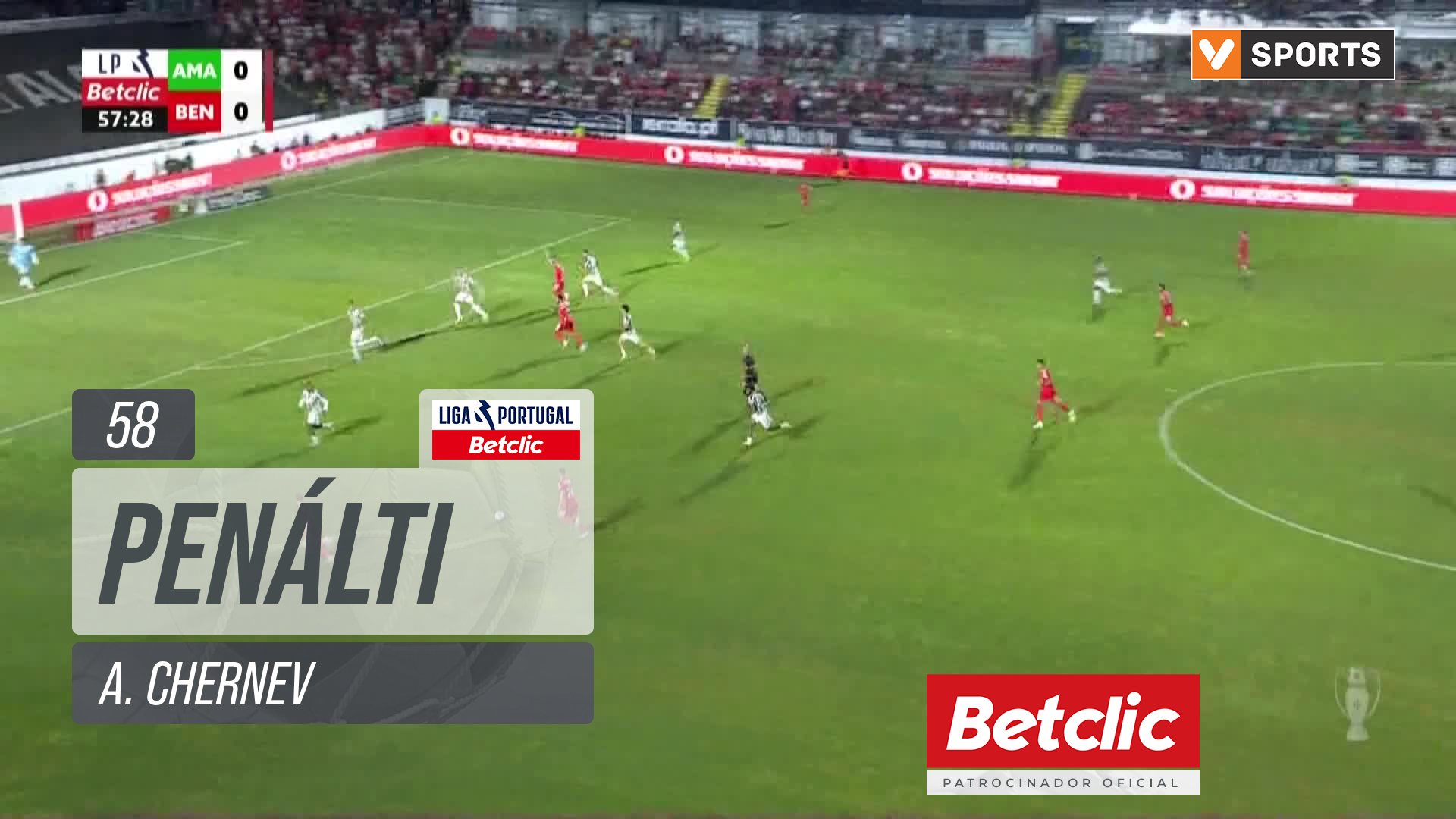 Estrela Amadora, Penálti, A. Chernev aos 58'
