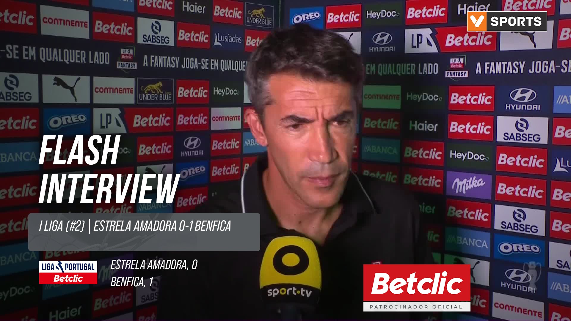I Liga (#2) | Estrela Amadora 0-1 Benfica: Flash Interview Bruno Lage