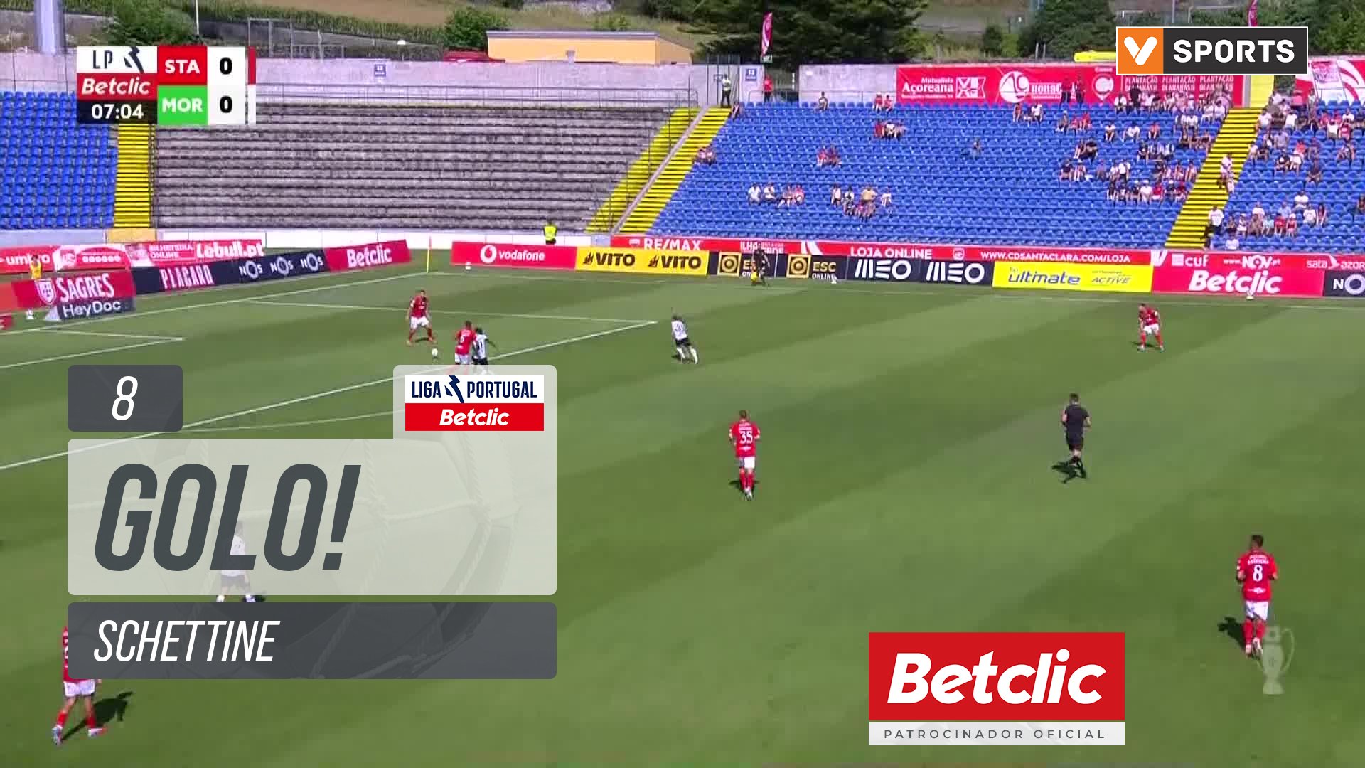 GOLO! Moreirense, Schettine aos 8', Santa Clara 0-1 Moreirense