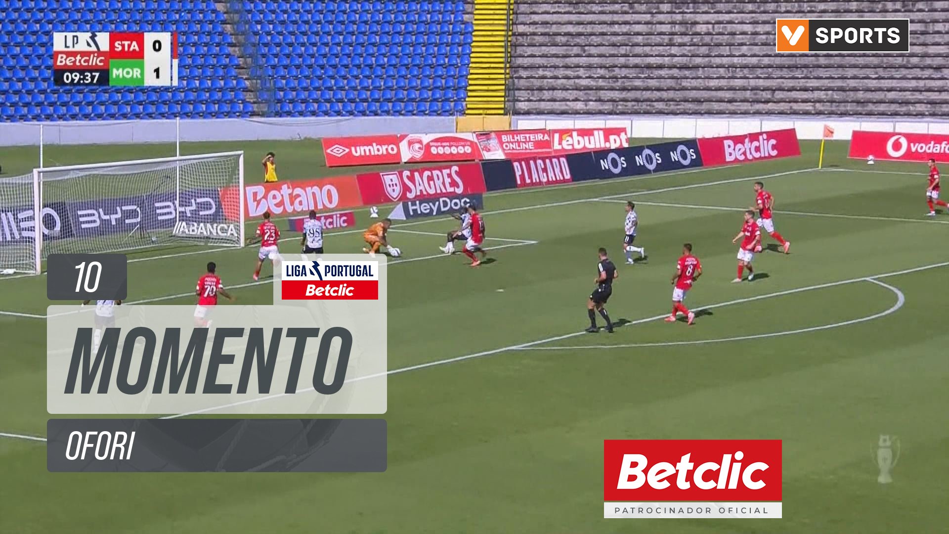 Moreirense, Jogada, Ofori aos 10'