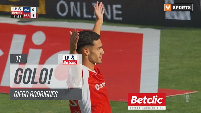 GOLO! Braga, Diego Rodrigues aos 11', Alverca 0-1 Braga