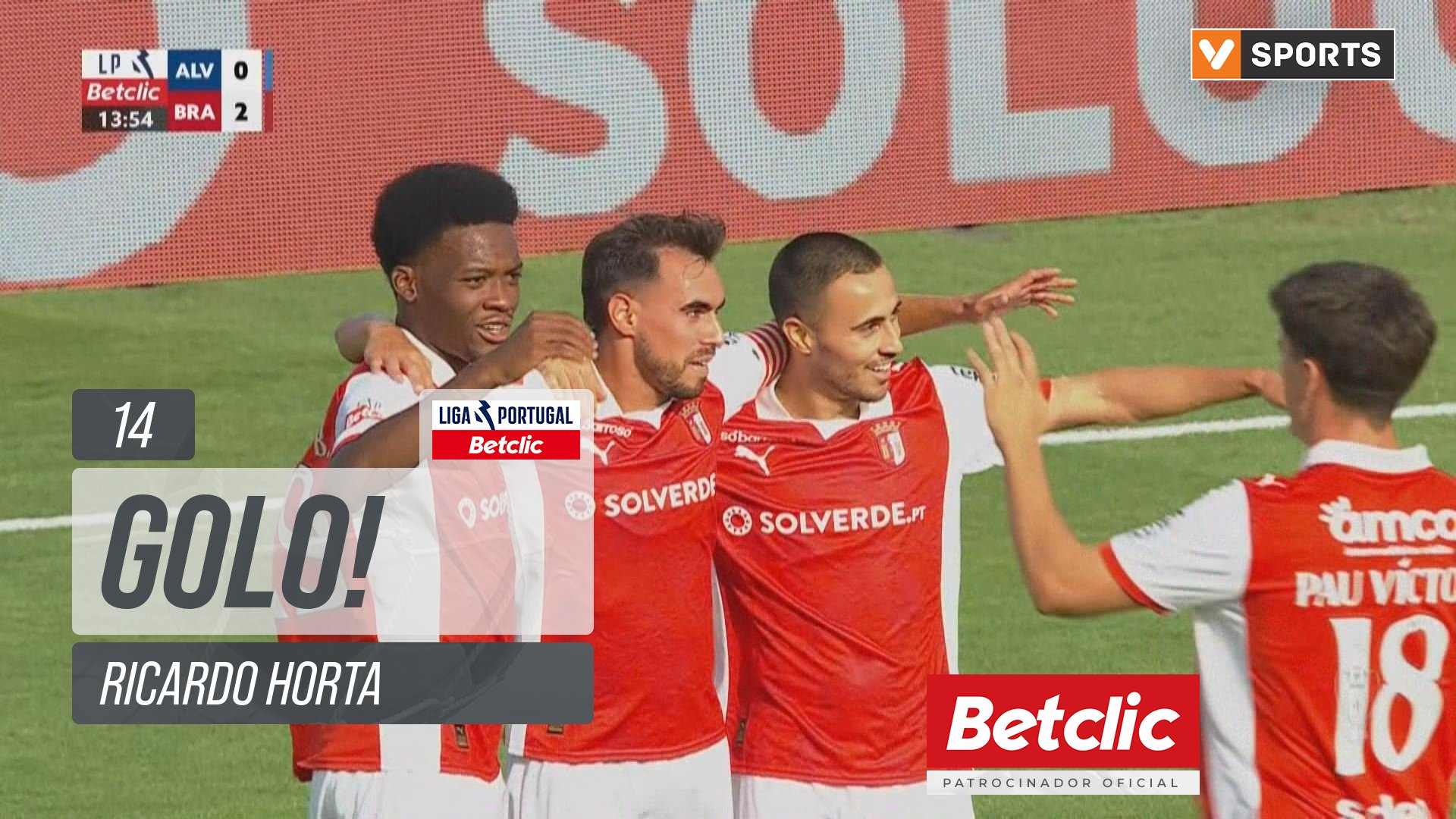 GOLO! Braga, Ricardo Horta aos 14', Alverca 0-2 Braga