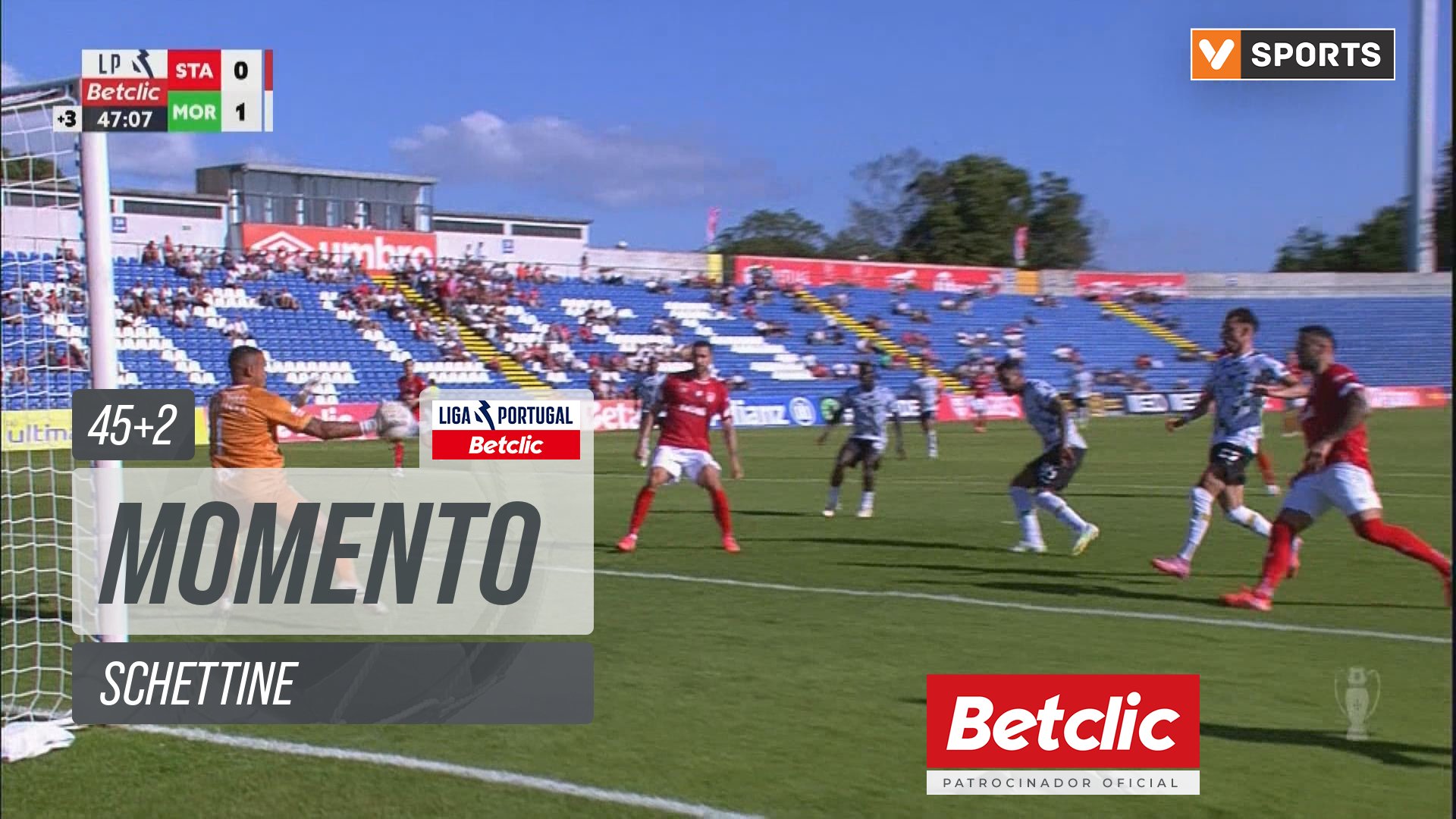 Moreirense, Jogada, Schettine aos 45'+2'