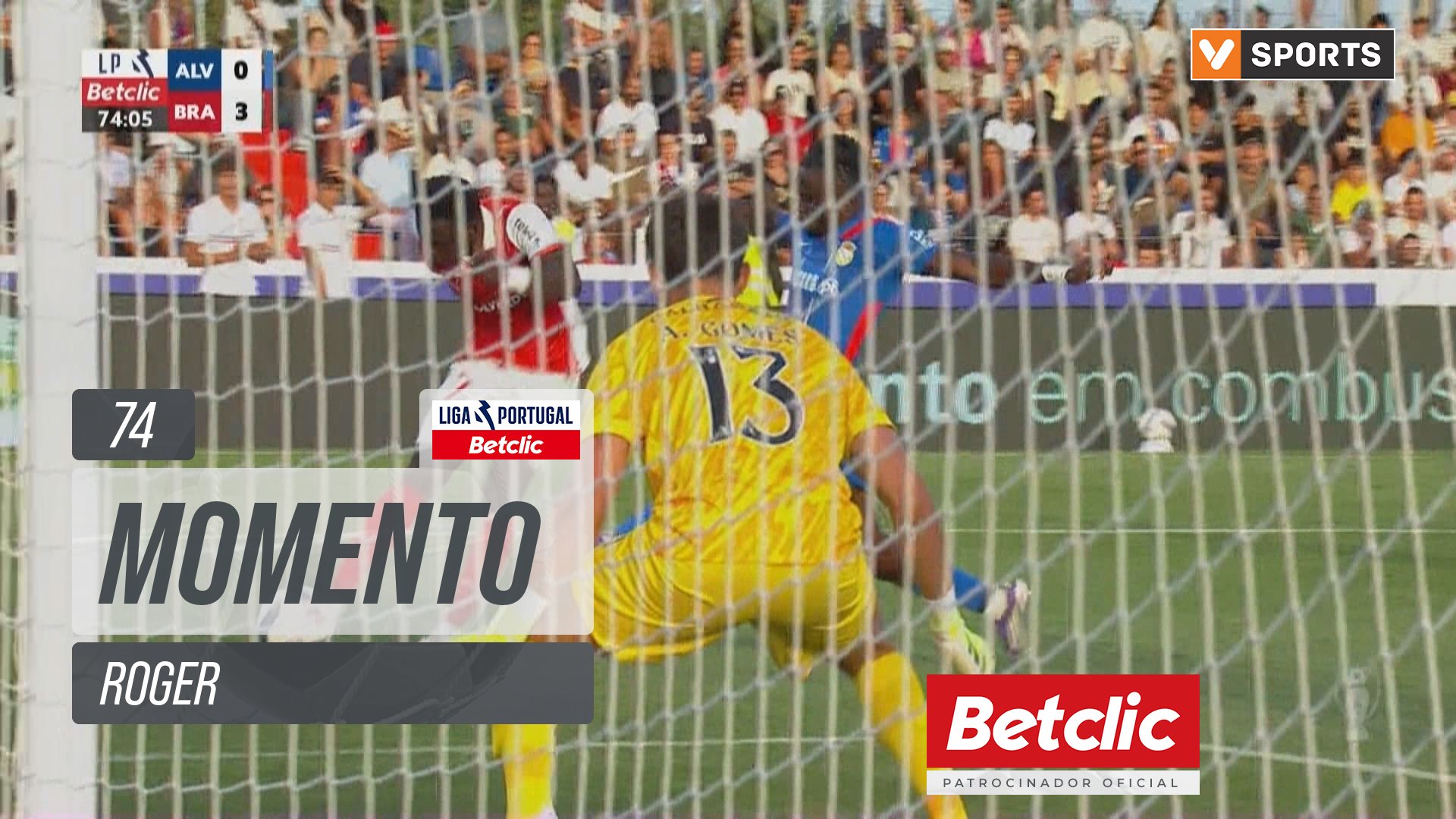 Braga, Jogada, Roger aos 74'
