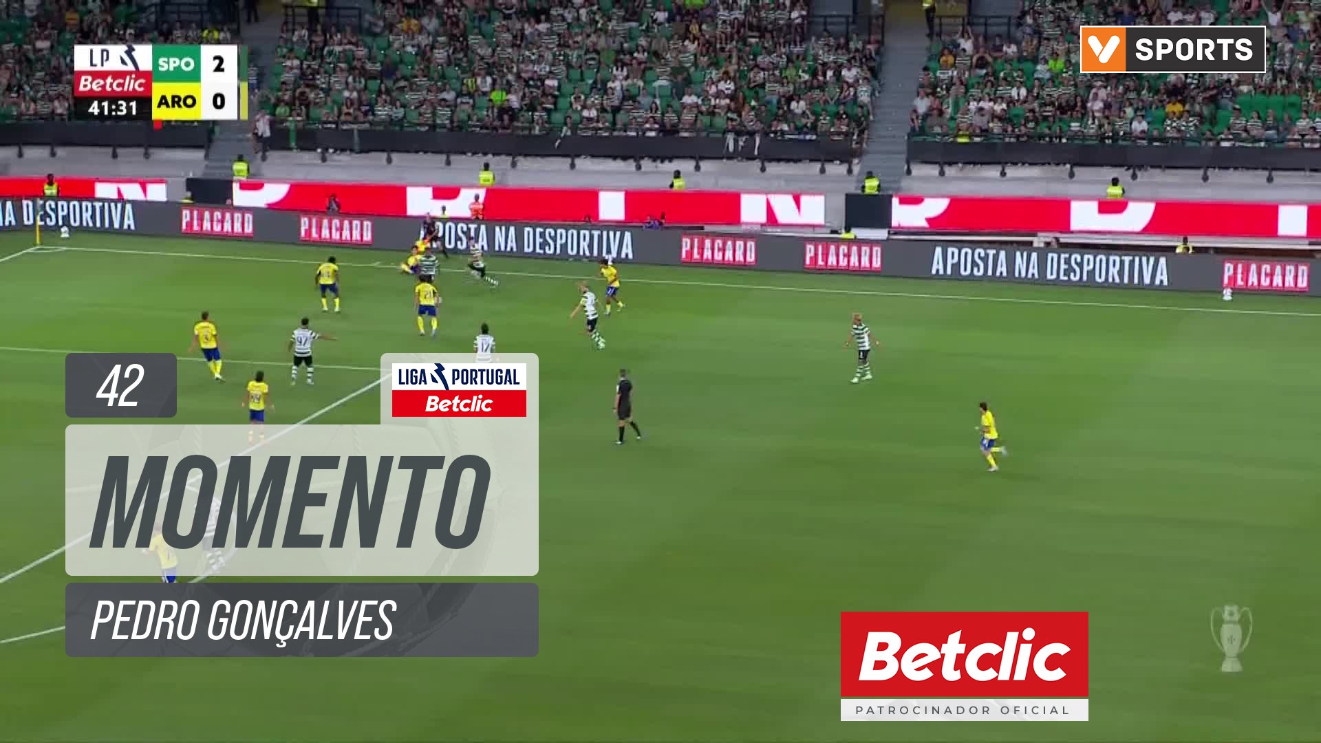 Sporting, Jogada, Pedro Gonçalves aos 42'