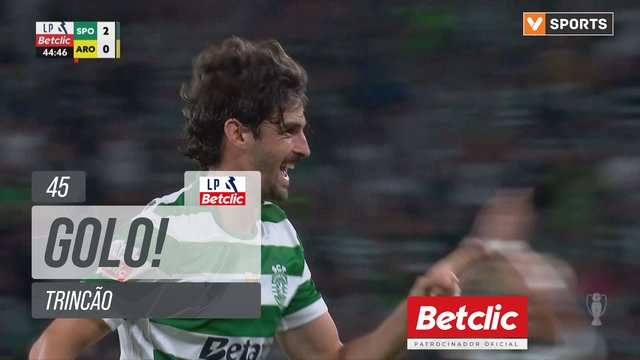 GOLO! Sporting, Trincão aos 45', Sporting 3-0 Arouca
